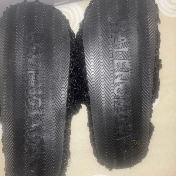 Womens Size 13 Black Balenciaga Fur Slides - Picture 7 of 8